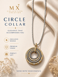 MX Collection Creation Circle Charm Pendant Necklace Crystal Gold Silver Plated