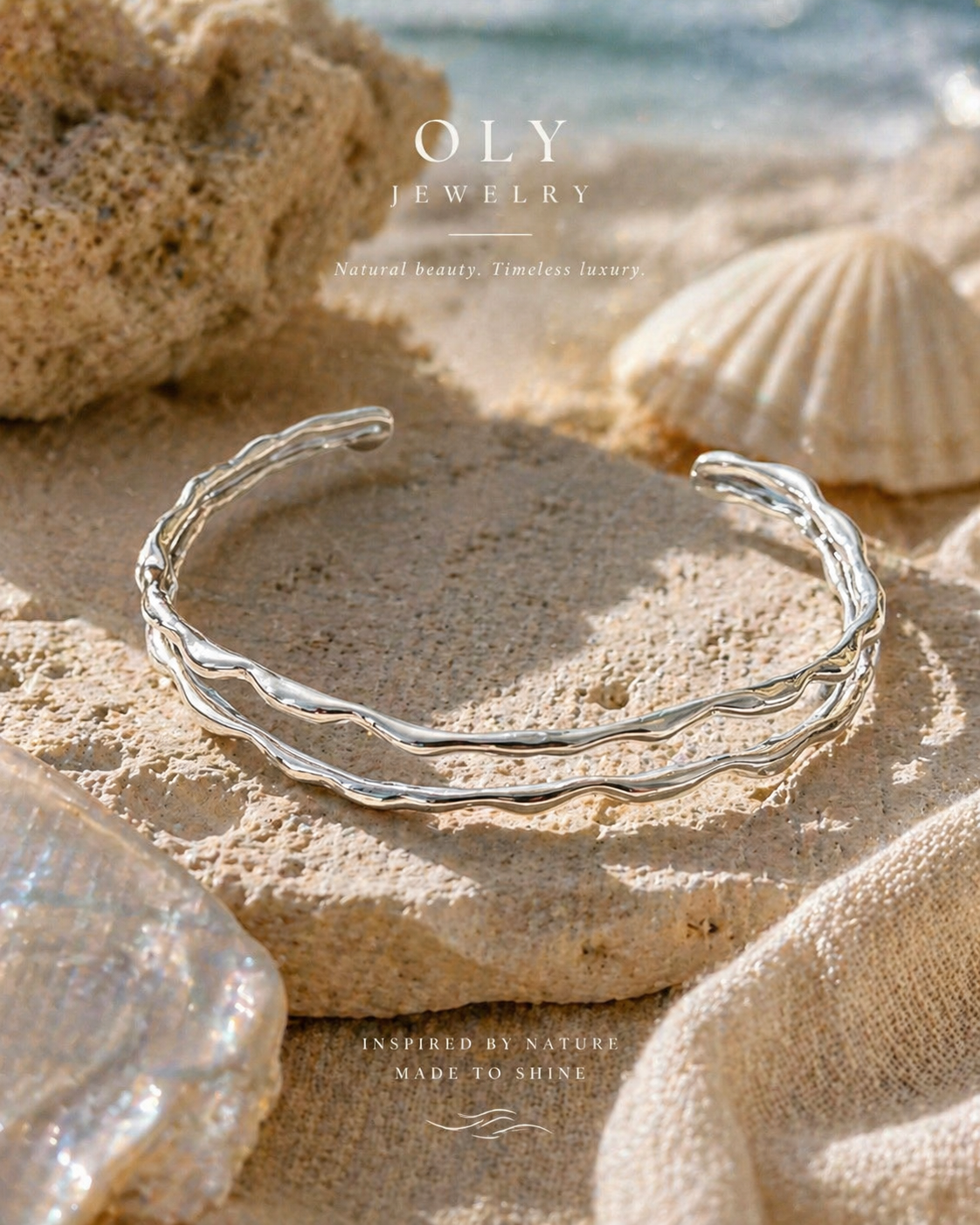 Ocean Whisper Cuff – Coastal Elegance Collection