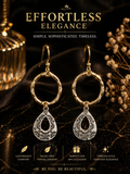 Bohemian Teardrop Dangle Earrings Gold Silver Nickel-Free Lightweight Hook Women