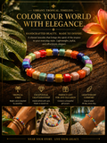 Tropical Elegance Color Bead Bracelet