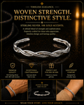 Woven Twist Cuff Bracelet – Modern Elegance | OLY DESIGN