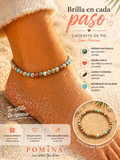 Pomina Multicolor Beaded Anklet Round Beads Ball/Bead Chain, Beaded Style