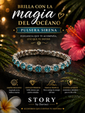 Story by Davinci Sirena Beaded Bracelet Blue Crystal Marine Theme Silver Durable